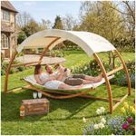 Hammock Garden Swing Chair 2 Person Hanging Seat Lounger Sun Canopy Washable