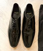 Saint Laurent Paris Black Patent Leather Derby Shoes UK 6.5 / EU 39.5 Worn Once