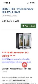 Dometic Minibar fridge - RH 429 LDAG