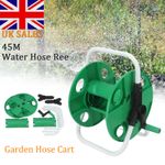 Portable 45m Reinforced Tough Garden Hose Pipe Reel Cart Trolley Free Standing