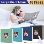 Photo Album Self Adhesive Pictures Scrapbook Album 10.4'' x 10.8'' DIY 40 Pages