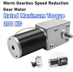 New DC 12V/24V Worm Gear Speed Reducer Gearbox Electric Gear Motor High Torque