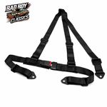 3 Point Black Racing Car Seat Belt Harness Universal Design 