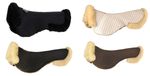 ROMA GENUINE REAL SHEEPSKIN SADDLE HALF PAD NUMNAH FUR ROLLED EDGES FULLY LINED