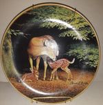 1991 HAPPY HOUR DEER PLATE BY EDWARD J. BIERLY INTERNATIONAL WILDLIFE COALITION