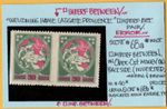 LATVIA LETTLAND IMPERF. BET. PAIR 50 KOP. Sc. 68a. 1920s MINT ERROR 4175