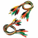 10-40PC Coloured Cable Wire Crocodile Test Leads Clamps Wire With Aligator Clips