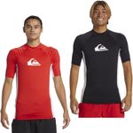 Quiksilver Mens Everyday Short Sleeve UV Protect Surf Surfing Rash Guard Vest