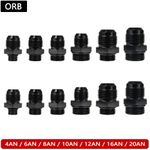 2PCS AN20 AN12 Flare to AN10 AN8 AN6 Male ORB O-Ring Fitting Adaptor Coupler