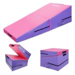 Sports Foldable Incline Gymnastics Mat Wedge Ramp Gym Aerobics Yoga 120x60x35cm