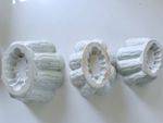 Three Vintage Shelley jelly moulds  ‘Carlton’ design