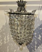 Chandelier Chrystal Glass Bag Style Antique