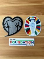 Set Of 2024 UEFA Euro Trophy + Qualifiers + Foundation Player Size Patch Badge