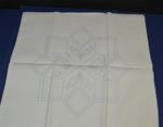 6 VINTAGE 18" Pre-STAMPED QUILT BLOCKS to Embroider Cross Stitch TULIPS  #8919