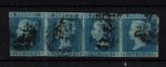 GB QV 1841 2d blue fine used strip of 4 (Q-G to Q-J) WS39685
