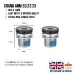 M15 15mm Bicycle Crank Arm Bolts ISIS Axle & Bosch Crank Screws