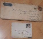 Two Vontage Stamps On Envelopes Franking