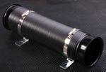 3" Air Intake Hose Flexible Pipe Filter Cold Feed Duct Induction Kit Black 75mm