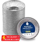 Round Foil Pie Dishes- 12cm Recyclable Cupcake Baking Cases FREE DELIVERY