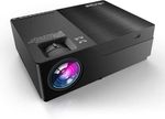 Native 1080P LED Video Projector, Realistic Color HD Projector with 300”Display