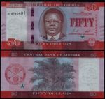 LIBERIA 50 DOLLARS (P NEW) 2024 UNC
