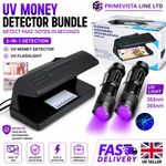 Fake Money Checker Note Bank Forgery Detector Counterfeit UV Tester Light
