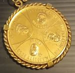 1978 Rhodesia now Zimbabwe Medallion Necklace Pendant & Chain Majority Rule