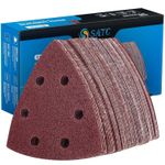 S SATC Multi Tool Triangle Sanding Pads 60 PCS 93 Mm Detail Sander Pads Sheets D