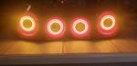 Golf MK5 Cherry Red Rear Tail lights x 4 with Skyline mod and Halo Indicators 