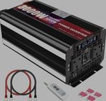 LVYUAN 3000W Power Inverter DC 12V to 240V AC Converter 6000W Peak with 2 AC