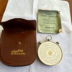 Fowler's Pocket Textile Calculator Circular Slide Rule with Case & Instructions