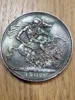 1902 King Edward VII Silver Crown – High Grade – Excellent Detail British Coin