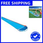 Outdoor Water Slide Mat 488cm x 71cm with Integrated Water Jets - Lightweight