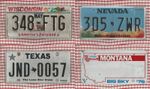 SET OF 4 rough condition AMERICAN LICENSE LICENCE NUMBER PLATES #4rough