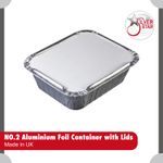 No.2 Aluminium Foil Tray With Lids - Baking,Roasting,storage etc. Made in UK