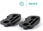LIVIVO 2 Clip On Side Tables Grey for Garden Chairs Loungers Camping Cup Holder