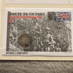 D-DAY BURMA CAMPAIGN ROUTE TO VICTORY 2005 Proof GIBRALTAR 1 CROWN COIN COVER