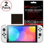 2 Pack of TECHGEAR Screen Protector Guard Covers for Nintendo Switch OLED (2021)