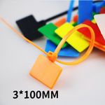 Self-Locking Color Nylon Plastic Label Cable Tie Outer Label Tag Writable Logo W