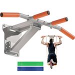 Wall-Mounted Pull-Up Bar Adjustable Foldable for Home Gym Upper Body Workout UK