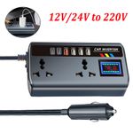 Car Inverter Outlet Car Converter To Outlet Plug 12V/24V To 230V Serviceable UK.