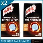 12 x HARPIC POWER PLUS DEEP CLEANING TOILET TABLETS ORIGINAL BULK BUY TABS NEW