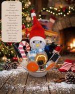 Mens Christmas Gift Basket, Holiday Gift Box for Him, Mens Festive Pamper Hamper