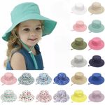 UK Kids Baby Sun Hat Summer Cotton Bucket Hats Boy Girl Toddler Unisex Beach Cap