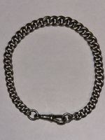 Antique Victorian Silver Albert Watch Chain Bracelet 28.5  Grams 9” Long