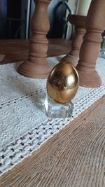 Gold Brass Meditation Musical Ringing Egg Palm Size Boho Holistic Hippy Chime 