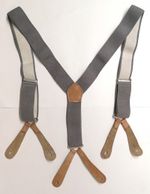 British Army / RAF Braces with Leather Buckles. Size 100cms Genuine