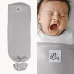 The Ollie® Swaddle Award Winning Soft Baby Swaddle Pale Grey