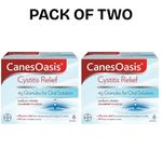 Pack of 2 CanesOasis Cystitis Relief 4g Granules 12 Sachets Oral Solution