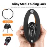 WEST BIKING Portable Anti-theft Alloy Steel Foldable Bike Bicycle Lock 3 Keys